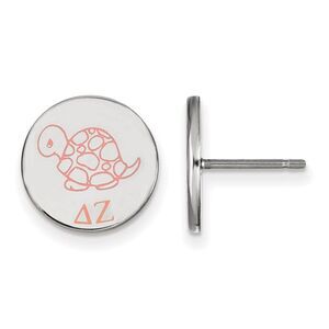 Sterling Silver Delta Zeta Enamel Post Earrings